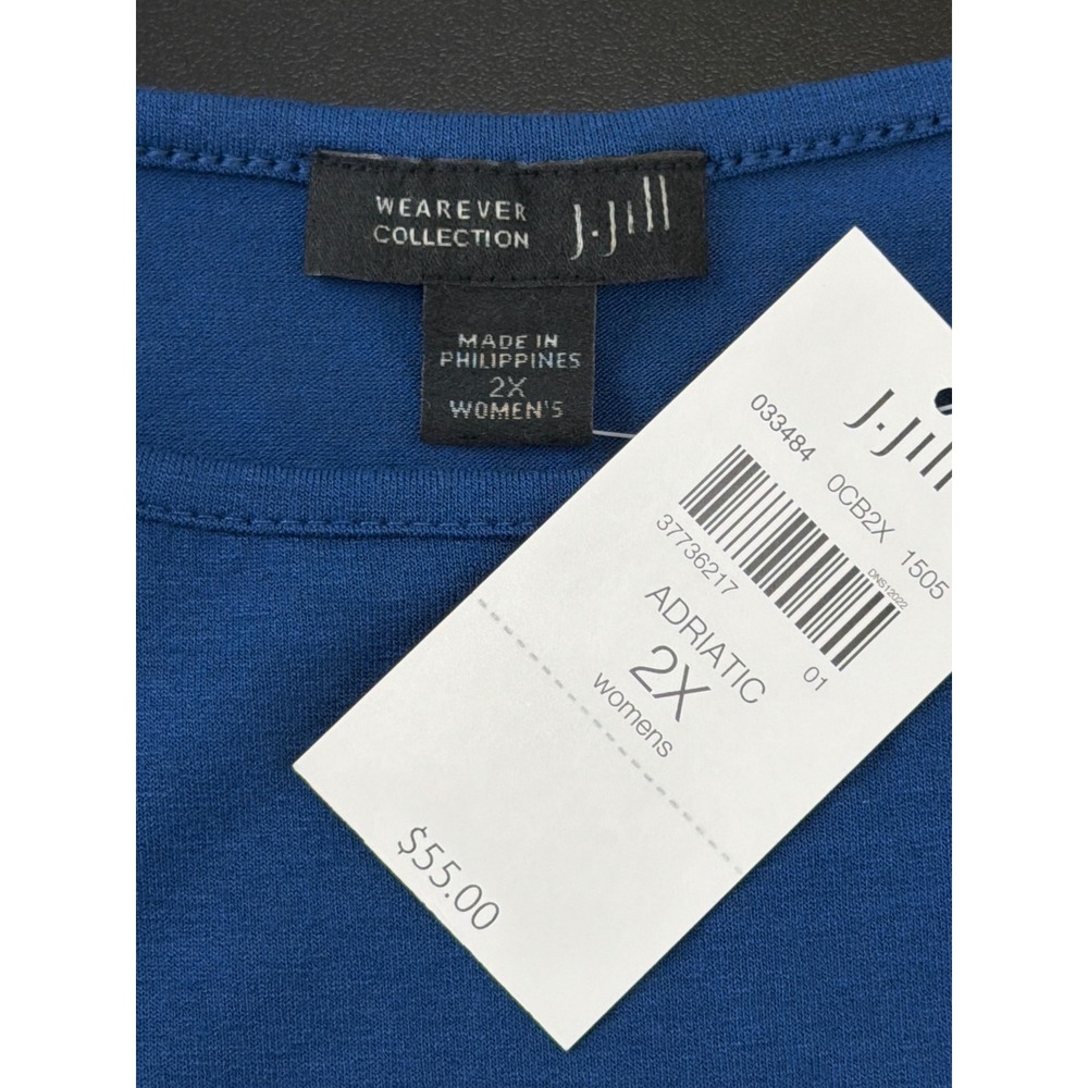 J. Jill Wearever Collection Blue Adriatic Lightweight Tank 2X Soft Breathable - Picture 4 of 8